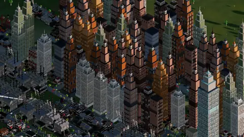 A city that runs on cause and effect: a frame of Apex City as it ships.