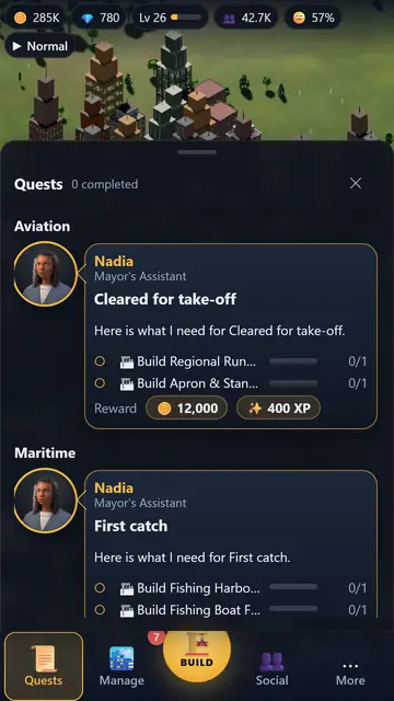A quest briefing