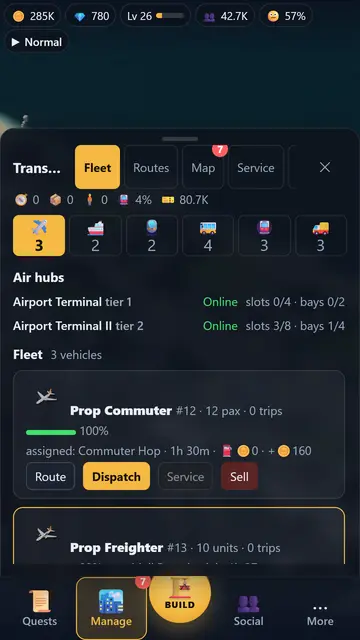The transport network